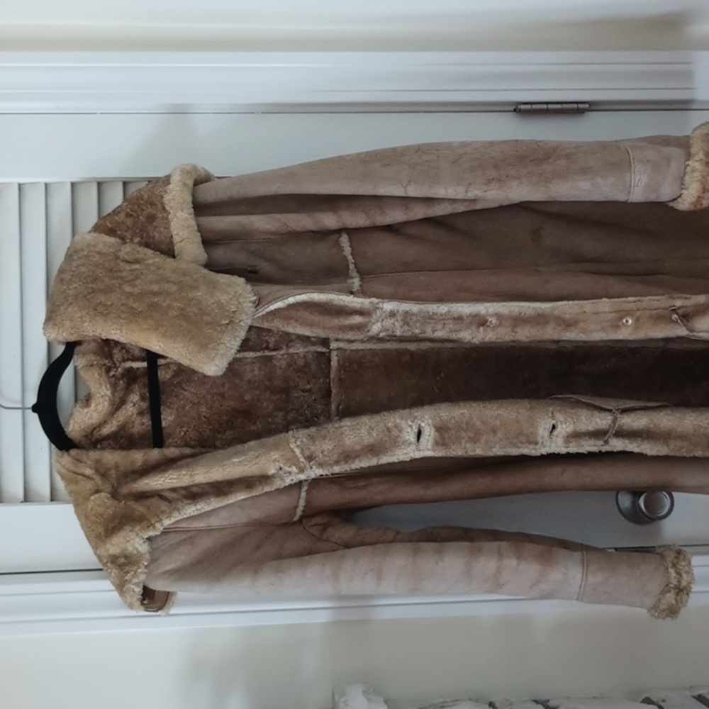 Women's Shearling Coat in Brown Mender